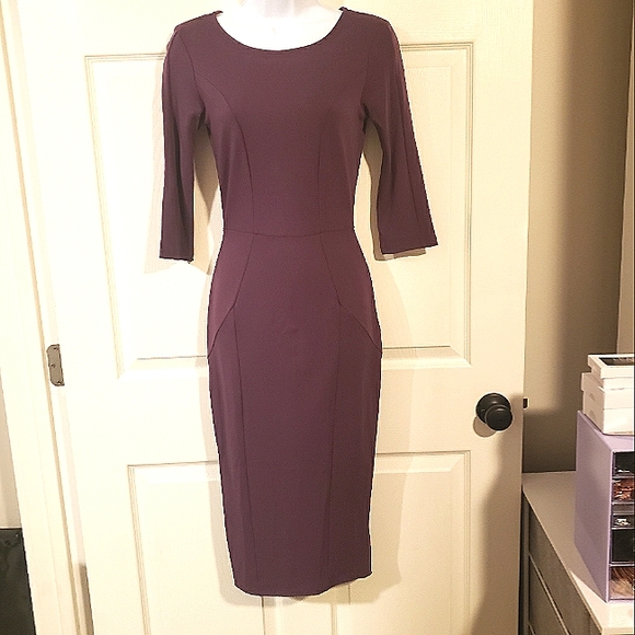 Unique Vintage Dresses & Skirts - NWOT Unique Vintage Plum Purple Retro Pinup Wiggle Dress XS / US 2